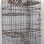 146 cm Brown Pet 4 Level Cat Cage House With Litter Tray & Wheel 72x47x146 cm