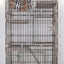 146 cm Brown Pet 4 Level Cat Cage House With Litter Tray & Wheel 72x47x146 cm