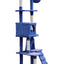 YES4PETS 193cm Cat Scratching Tree Post Sisal Pole Scratching Post Scratcher Tower Condo Blue