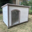 YES4PETS XL Timber Pet Dog Kennel House Puppy Wooden Timber Cabin With Stripe