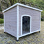 YES4PETS XXL Timber Pet Dog Kennel House Puppy Wooden Timber Cabin With Stripe