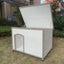 YES4PETS XXL Timber Pet Dog Kennel House Puppy Wooden Timber Cabin With Stripe