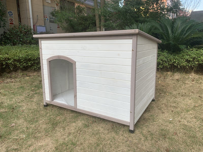 YES4PETS XXL Timber Pet Dog Kennel House Puppy Wooden Timber Cabin With Stripe