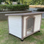 YES4PETS M Timber Pet Dog Kennel House Puppy Wooden Timber Cabin With Stripe