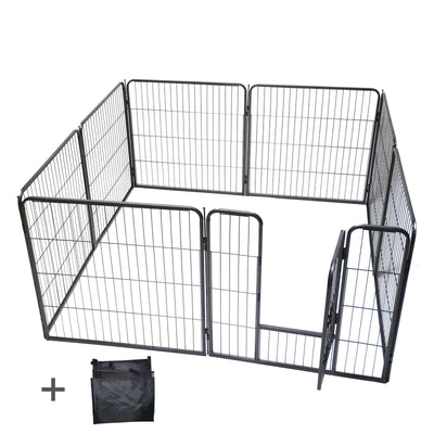 YES4PETS 80 cm Heavy Duty Pet Dog Puppy Cat Rabbit Exercise Playpen Fence With Cover