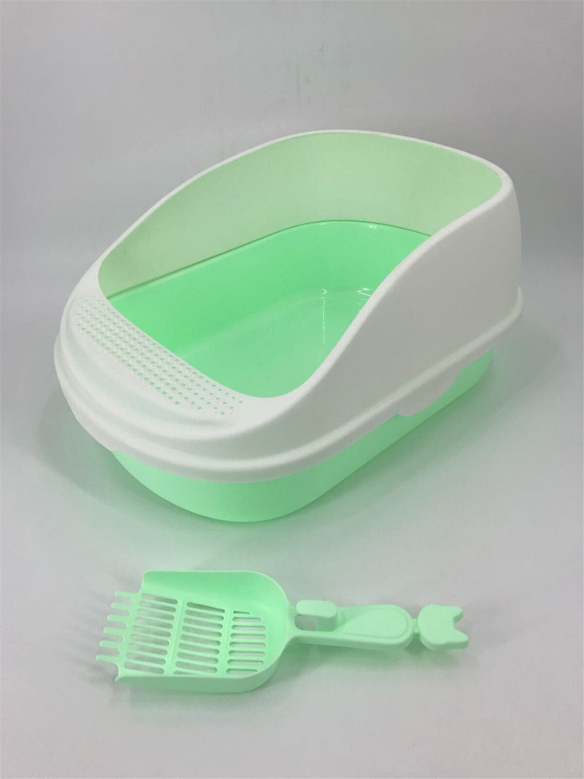 YES4PETS Large Portable Cat Toilet Litter Box Tray House with Scoop Green