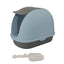 YES4PETS Portable Hooded Cat Toilet Litter Box Tray House with Handle and Scoop Blue