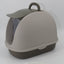 YES4PETS Portable Hooded Cat Toilet Litter Box Tray House with Scoop and Grid Tray Brown