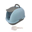 YES4PETS XL Portable Hooded Cat Toilet Litter Box Tray House w Charcoal Filter and Scoop