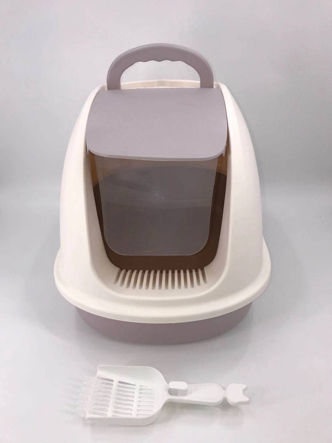 YES4PETS XL Portable Hooded Cat Toilet Litter Box Tray House w Charcoal Filter and Scoop