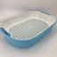 YES4PETS Large Portable Cat Toilet Litter Box Tray House with Scoop and Grid Tray Blue