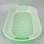 YES4PETS Large Portable Cat Toilet Litter Box Tray with Scoop and Grid Tray Green