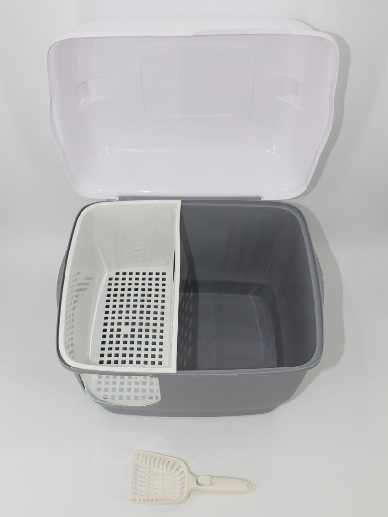 YES4PETS XL Portable Hooded Cat Toilet Litter Box Tray House with Handle and Scoop