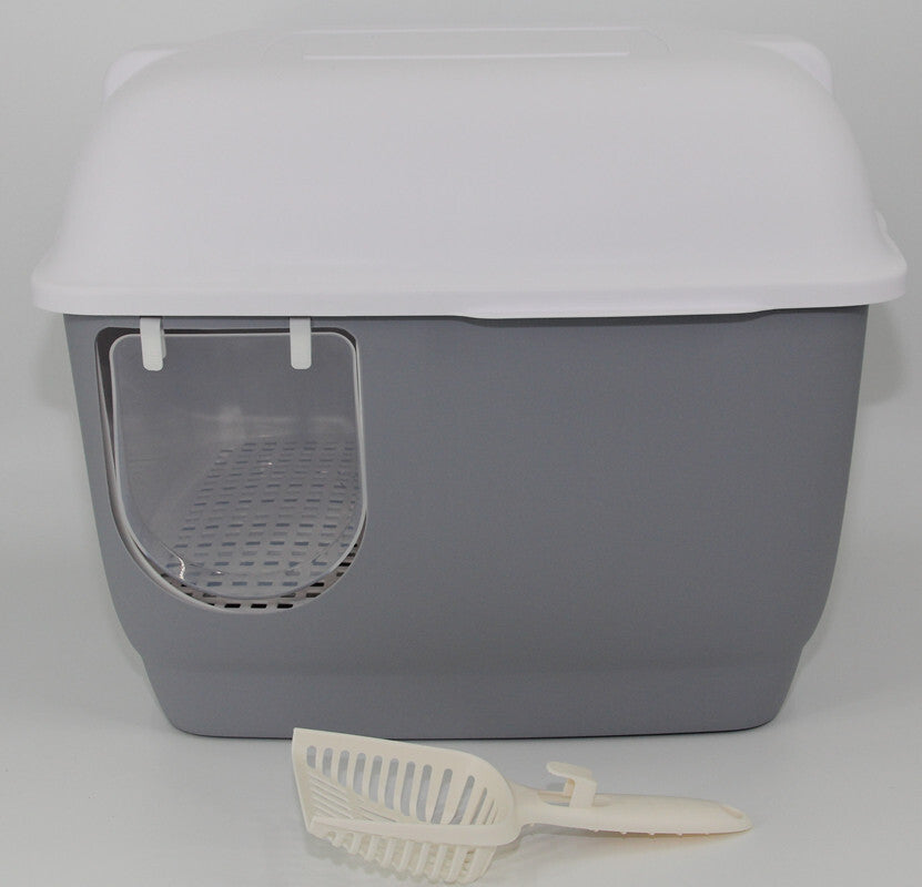 YES4PETS XL Portable Hooded Cat Toilet Litter Box Tray House with Handle and Scoop