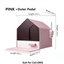 YES4PETS L Portable Hooded Cat Toilet Litter Box Tray House with Drawer and Scoop-Pink