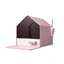 YES4PETS L Portable Hooded Cat Toilet Litter Box Tray House with Drawer and Scoop-Pink