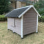 YES4PETS L Timber Pet Dog Kennel House Puppy Wooden Timber Cabin