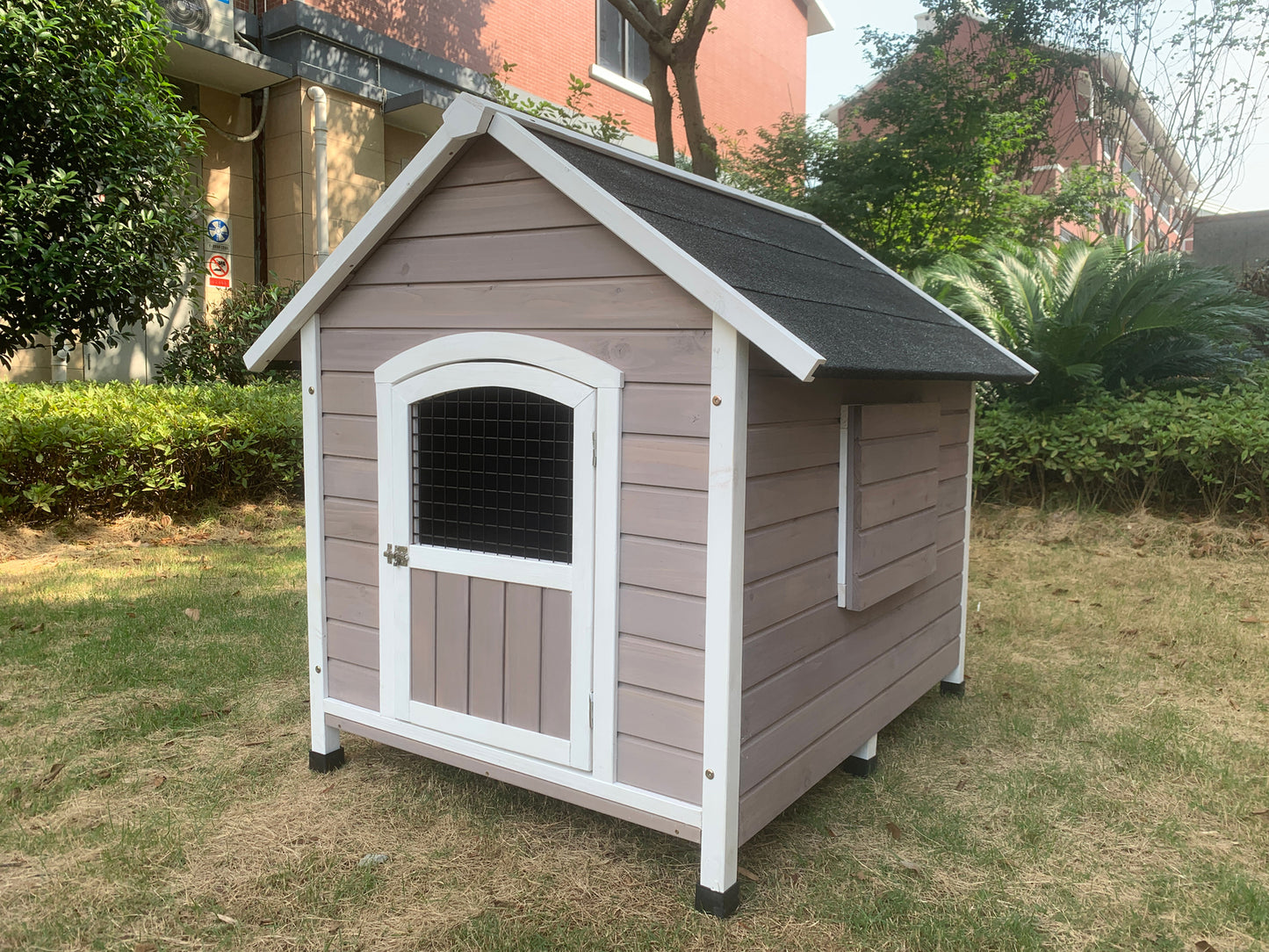 YES4PETS XL Timber Pet Dog Kennel House Puppy Wooden Timber Cabin With Door