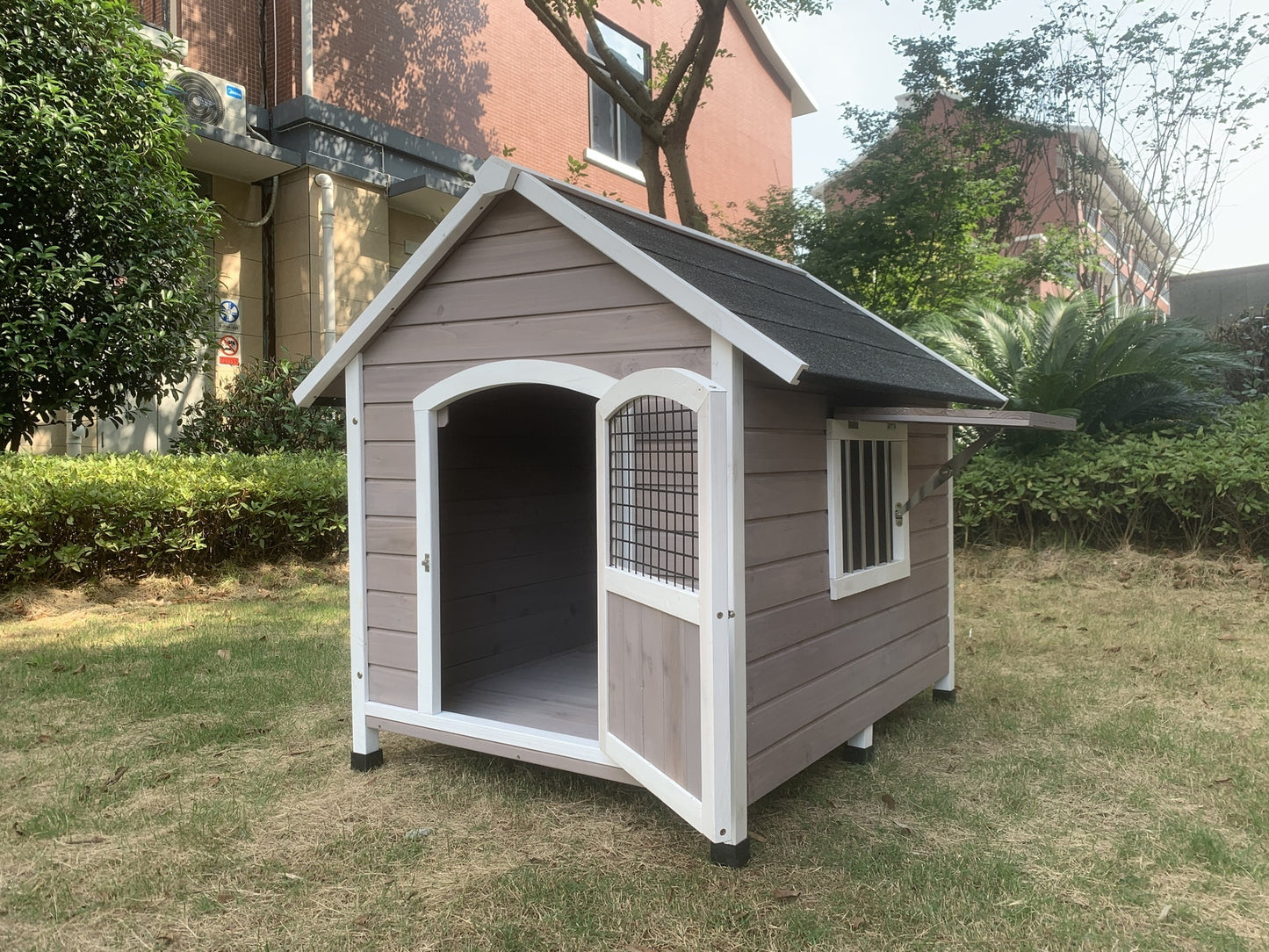 YES4PETS XL Timber Pet Dog Kennel House Puppy Wooden Timber Cabin With Door