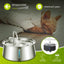 YES4PETS 4L Automatic Electric Pet Water Fountain Dog Cat Stainless Steel Feeder Bowl Dispenser