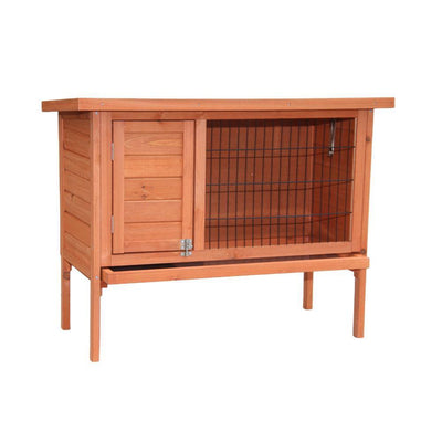 YES4PETS Single Wooden Pet Rabbit Hutch Guinea Pig Cage with Slide out Tray