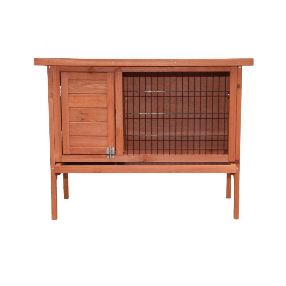 YES4PETS Single Wooden Pet Rabbit Hutch Guinea Pig Cage with Slide out Tray