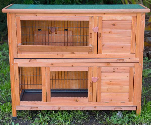 YES4PETS XL Double Storey Rabbit Hutch Guinea Pig Cage , Ferret cage W Pull Out Tray