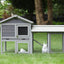 YES4PETS 148cm Rabbit Hutch Quail Run Wooden Cage Guinea Pig Cage House