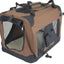 YES4PETS Large Portable Foldable Pet Dog Cat Puppy Travel Cage Soft Crate-Brown