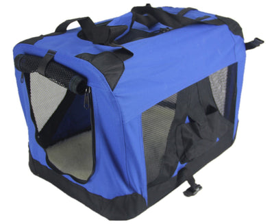 YES4PETS XXL Portable Foldable Pet Dog Cat Puppy Soft Crate-Blue