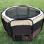 YES4PETS Small Brown Dog Cat Puppy Rabbit Guinea Pig Cat Soft Playpen