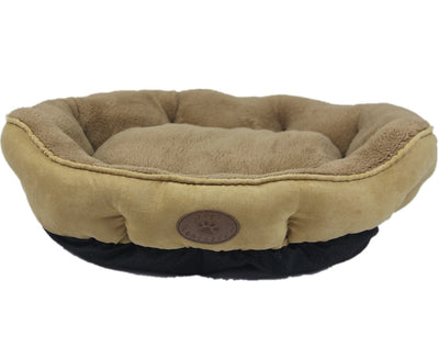 YES4PETS Washable Beige Fleece Dog Cat Bed-Small