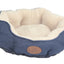 YES4PETS Washable Blue / Grey Fleece Soft Pet Dog Cat Bed-Medium